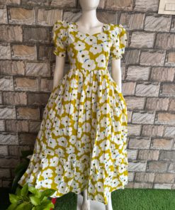 Parrot green mul mul cotton